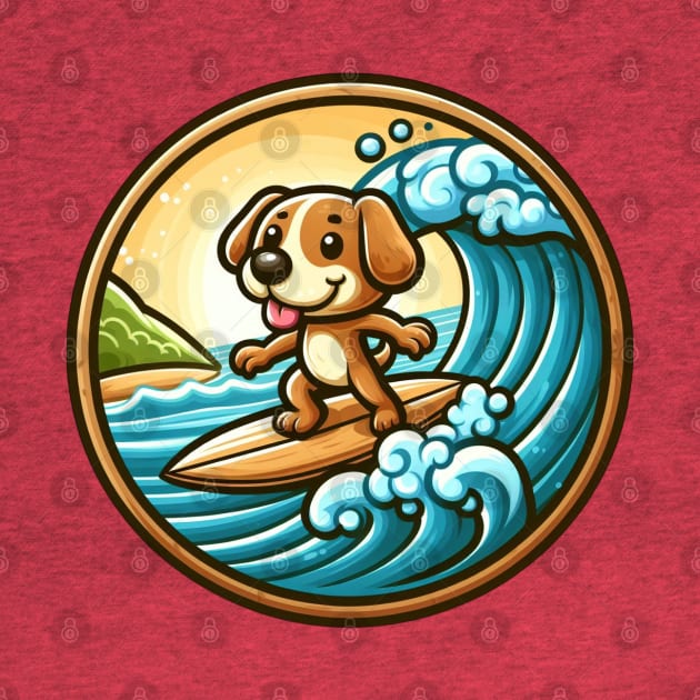 Surfing dog by The Artful Barker